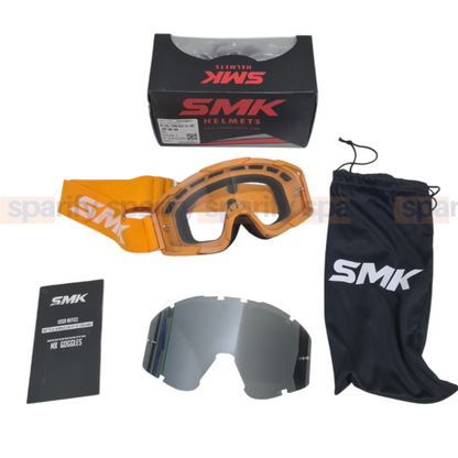 SMK MX Terrain Off-Road Motorcycle Goggles – Black SPARIFY