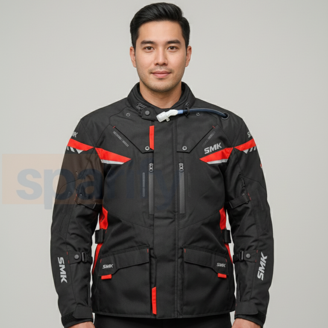 SMK Apex Adventura Riding Jacket for Men | CE Class A Certified | Level 2 Armour (Shoulder, Elbow, Back & Chest) | Waterproof 8000 mm | Breathable 3000 g/m²
