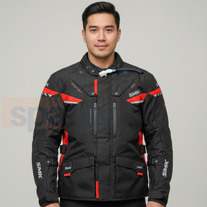 SMK Apex Adventura Riding Jacket for Men | CE Class A Certified | Level 2 Armour (Shoulder, Elbow, Back & Chest) | Waterproof 8000 mm | Breathable 3000 g/m²
