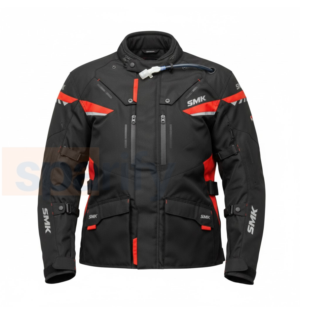 SMK Apex Adventura Riding Jacket for Men | CE Class A Certified | Level 2 Armour (Shoulder, Elbow, Back & Chest) | Waterproof 8000 mm | Breathable 3000 g/m² helmet highlight 