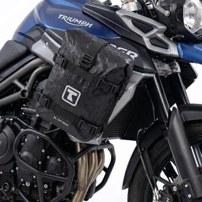 TAANC Hypertourer Combo – Waterproof Motorcycle Luggage Set with 40L Tail Bag, 30L Saddle Bags, Bumper Bag Pair & Thigh Bag - BLACK