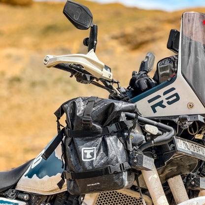 TAANC Terra Series Multi Use Adventure Bag 8L – Waterproof Motorcycle Crash Bar / Tail / Rear Rack Bag Carbon Black