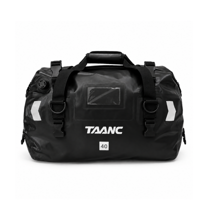 TAANC Hypertourer Combo – Waterproof Motorcycle Luggage Set with 40L Tail Bag, 30L Saddle Bags, Bumper Bag Pair & Thigh Bag - BLACK