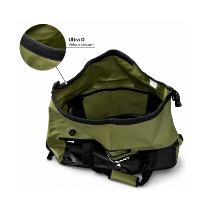 TAANC 40L Waterproof Motorcycle Tail Bag for Bike Touring, Adventure Riding, Camping & Travel | Universal Rear Seat Luggage | Terra Series | Green /Black