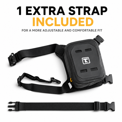 TAANC WP Waterproof Motorcycle Thigh Bag / – TPU Riding Leg Bag for Adventure Touring, Hiking & Travel – Black