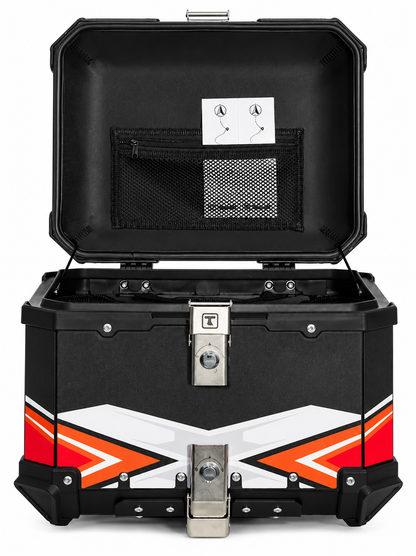TAANC Frontier Series WARPAINT | 45L Waterproof Aluminium Motorcycle Top Box | 1.5mm Shell, Twin Key Locks | Free Universal Mounting Plate