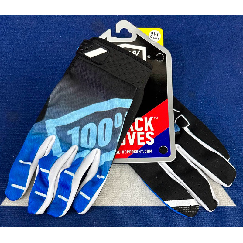 100% iTrack Motocross / cycling Gloves Sky blue white