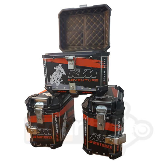 KTM ADVENTURE - MOTOREX SERIES  | Graphics LGP Premium Aluminium Top Box & Panniers - TOURING COMBO