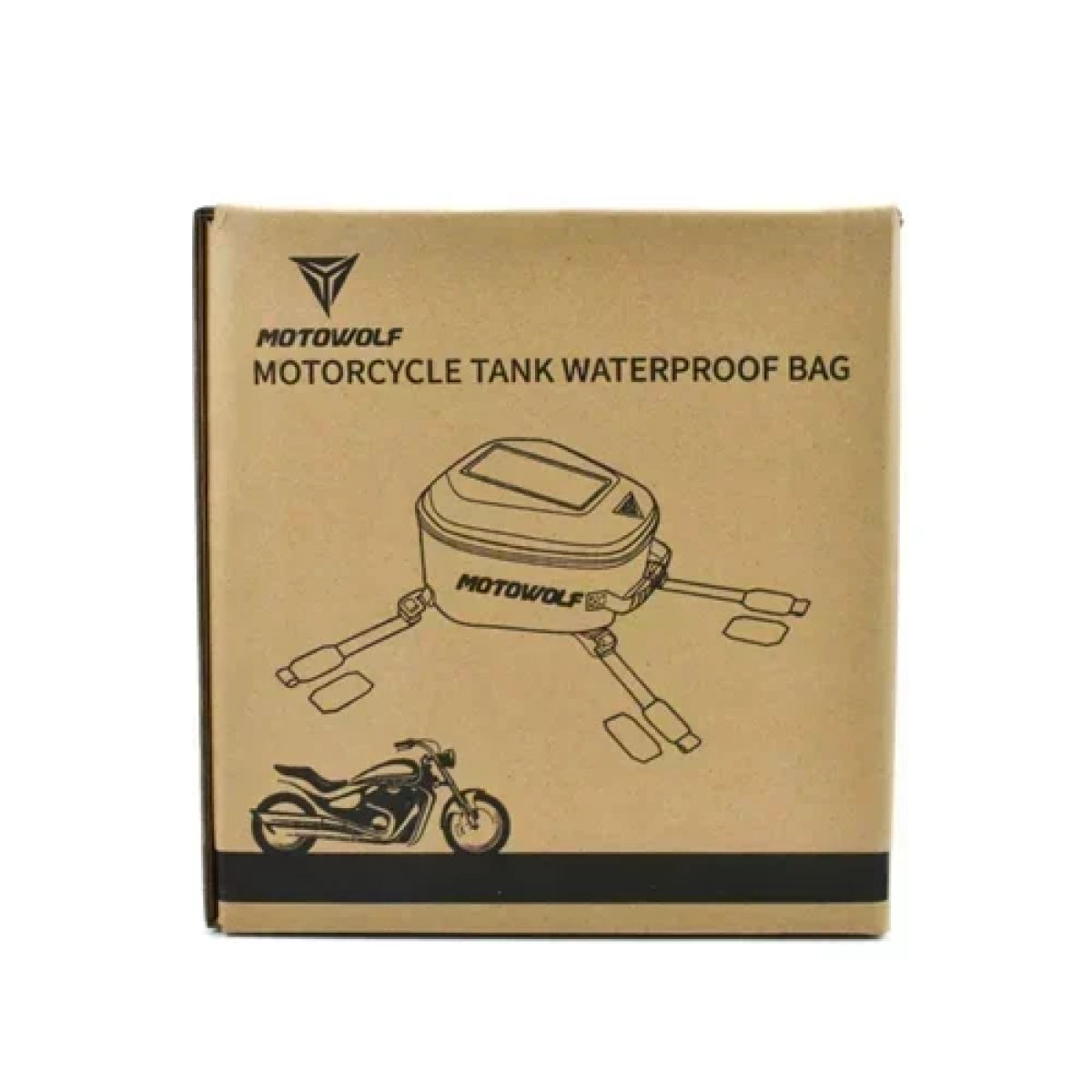MOTOWOLF Motorcycle Fuel tank Bag MDL0702 | Waterproof | Antislip | For All Motorcycles  - BLACK