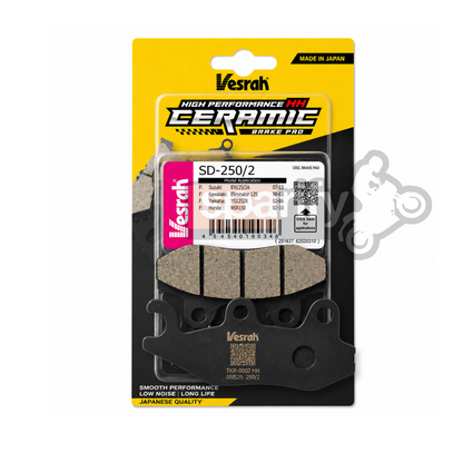 Hero Xpulse 200 front brake pad by vesrah ( Ceramic) SD-250/2