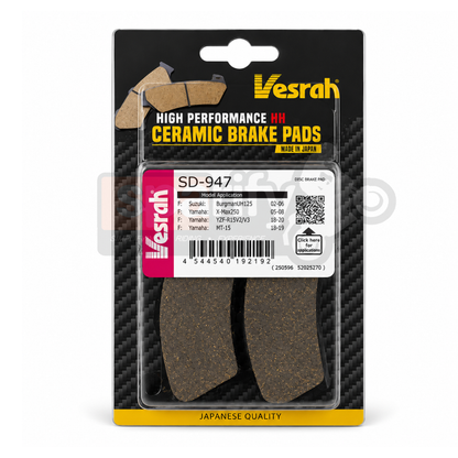Pulsar N250 front brake pad by vesrah ( Ceramic) SD-947