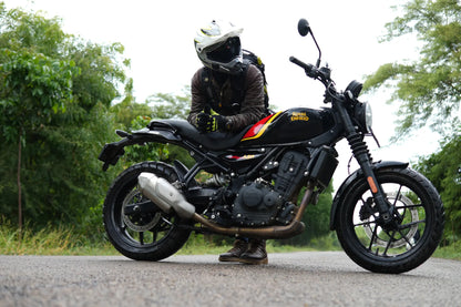 RE Guerilla 450 – Brushed Steel Finish ( Matte ) PoweRage Performance Slip on Exhaust