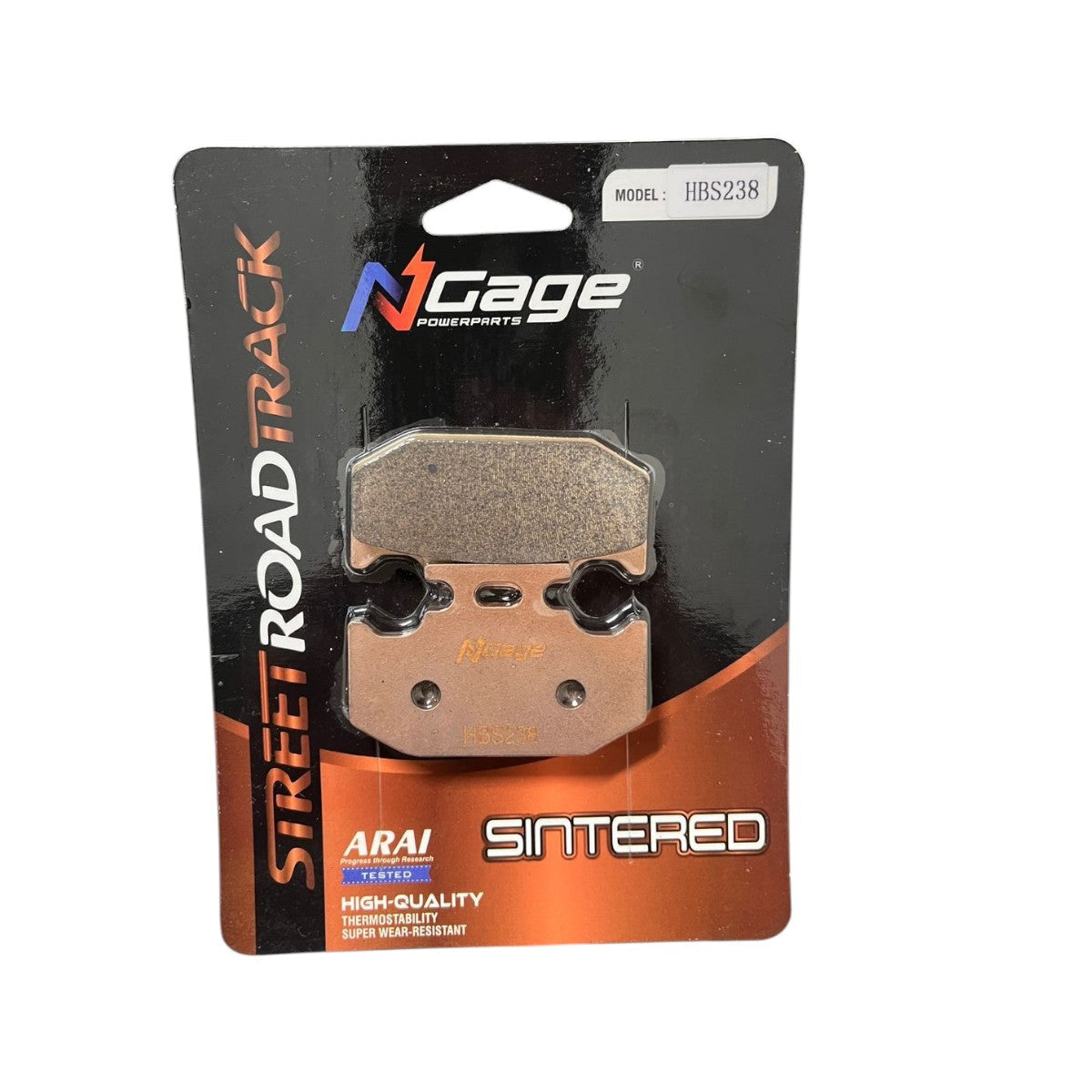 YAMAHA FZ25 - FZ16 - FAZER 250 | REAR sintered brake pads | NGAGE POWERPARTS - ARAI Certified for Extreme Performance