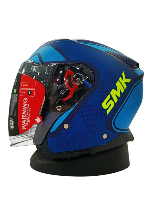 SMK GTJ Escape open face half helmet - Gloss Blue  GL545