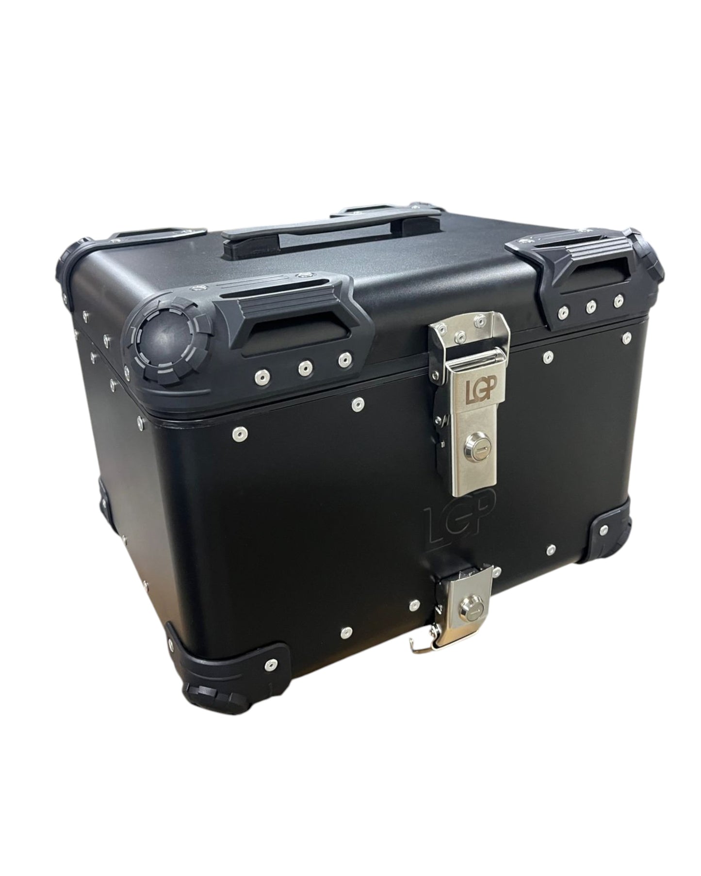 LGP Premium Aluminium Top Case | NERO EDITION ( Top Box ) | Bevelled corner | 45L - BLACK ( COMPATIBLE FOR ALL MOTORCYCLE ) - 1 YEAR WARRANTY