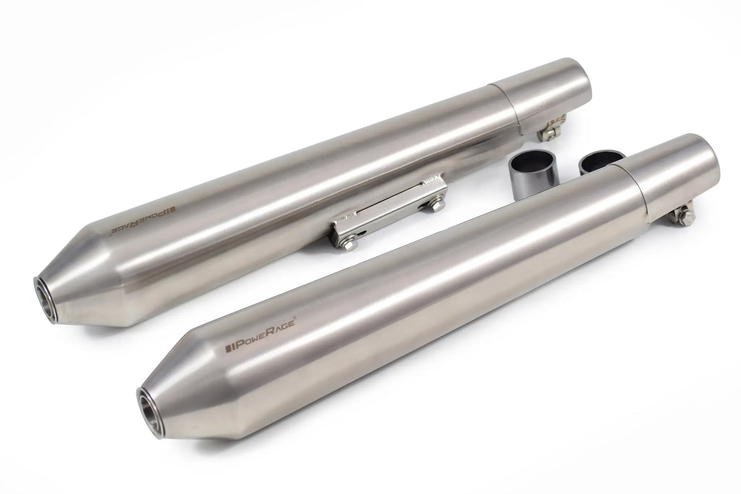 RE Interceptor 650 / Continental GT 650 – Brushed Steel Finish Matte (Long Type) PoweRage Performance Slip on Exhaust