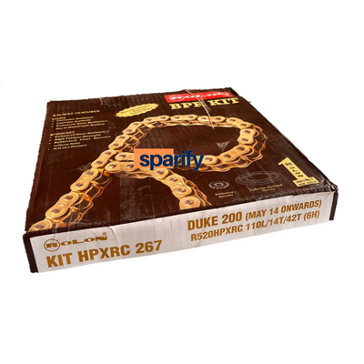 KTM DUKE 200 BRASS CHAIN SPROCKET KIT BY ROLON